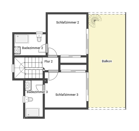 Grundriss 1. Obergeschoss